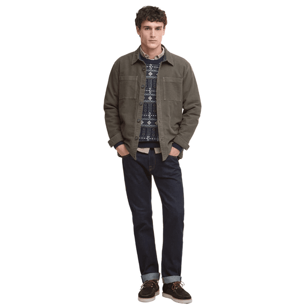 M's Regular Moleskin Overshirt Dark Olive, view: 5