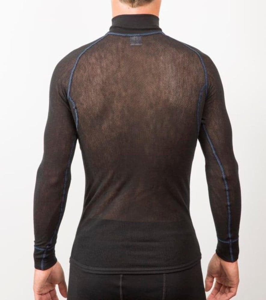 Wool Thermo Light Zip-polo 3/4 Black, view: 1