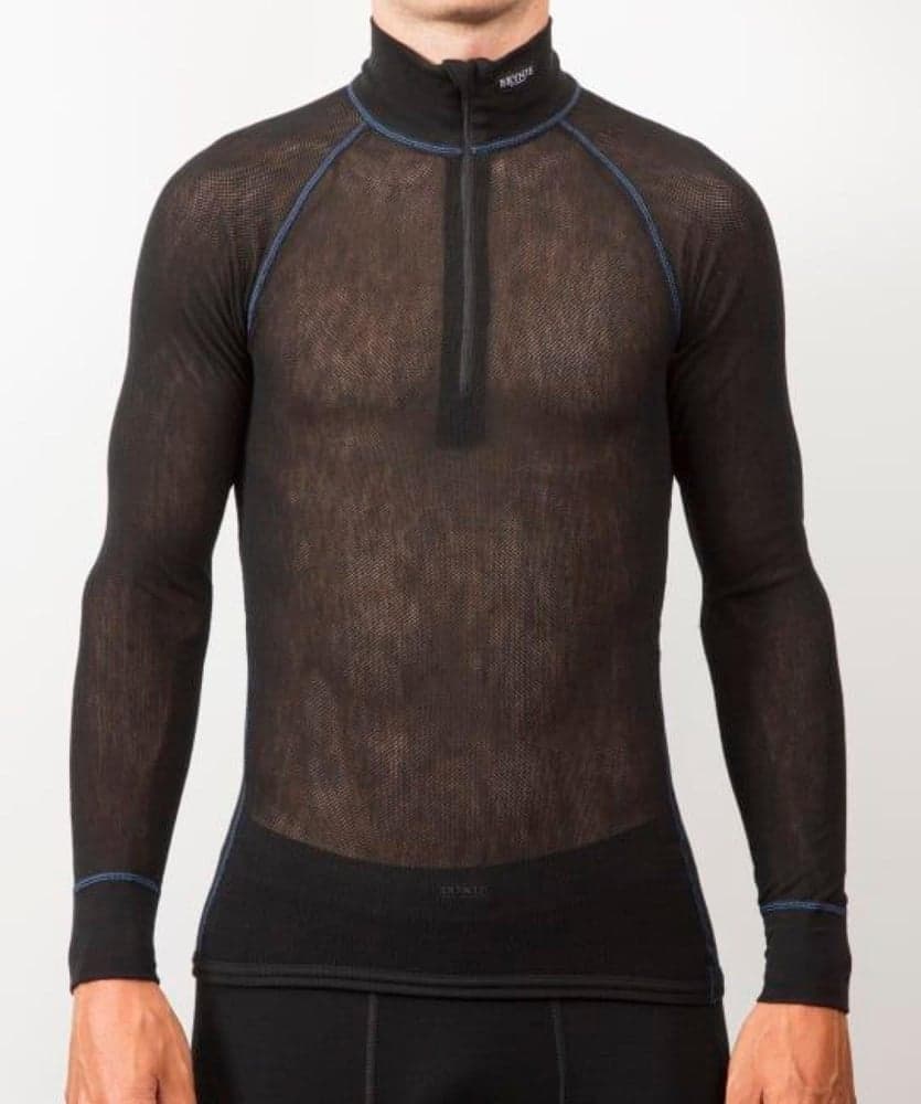 Wool Thermo Light Zip-polo 3/4 Black, view: 2