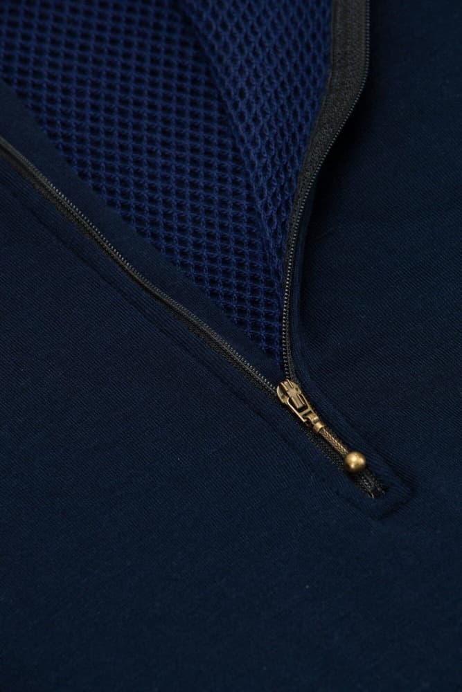 Arctic Zip-polo 3/4 neck w/inlay Navy, view: 2
