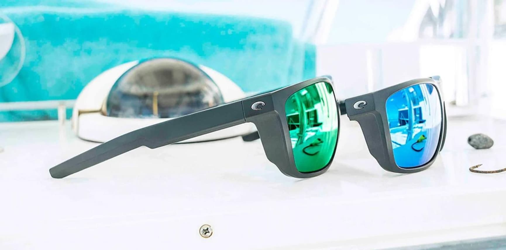 Ferg XL Shiny Gray Blue Mirror, view: 4