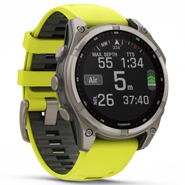 Fenix 8 SOLAR 47mm Sapphire Solar Bare Titanium / Graphite Amp Yellow, view: 5