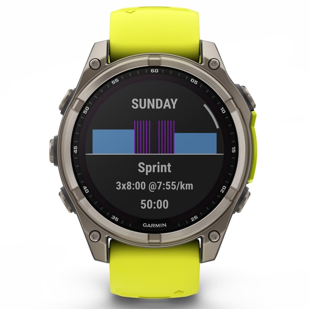 Fenix 8 SOLAR 47mm Sapphire Solar Bare Titanium / Graphite Amp Yellow, view: 3