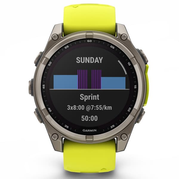 Fenix 8 SOLAR 47mm Sapphire Solar Bare Titanium / Graphite Amp Yellow, view: 3