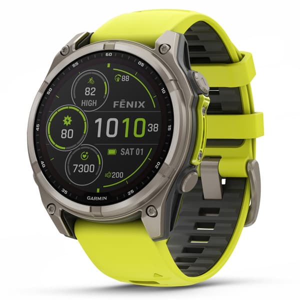 Fenix 8 SOLAR 47mm Sapphire Solar Bare Titanium / Graphite Amp Yellow, view: 0