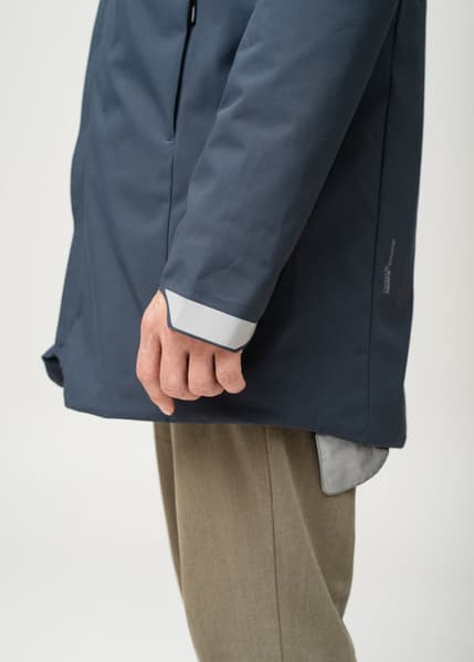 Heated Oslo Coat Mens Navy, view: 8