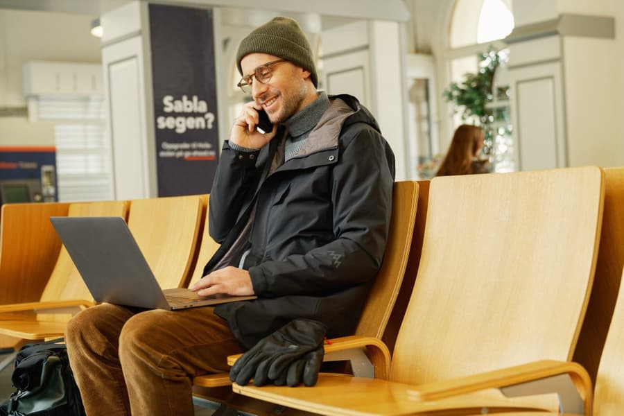 Heated Oslo Coat Mens Navy, view: 16