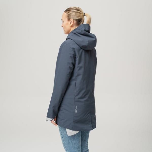 Heated Oslo Coat Womens Navy, view: 4