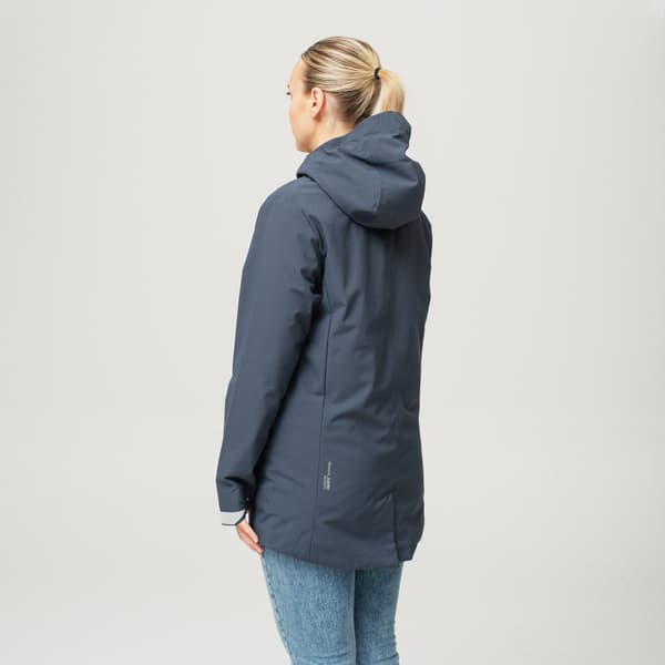 Heated Oslo Coat Womens Navy, view: 8