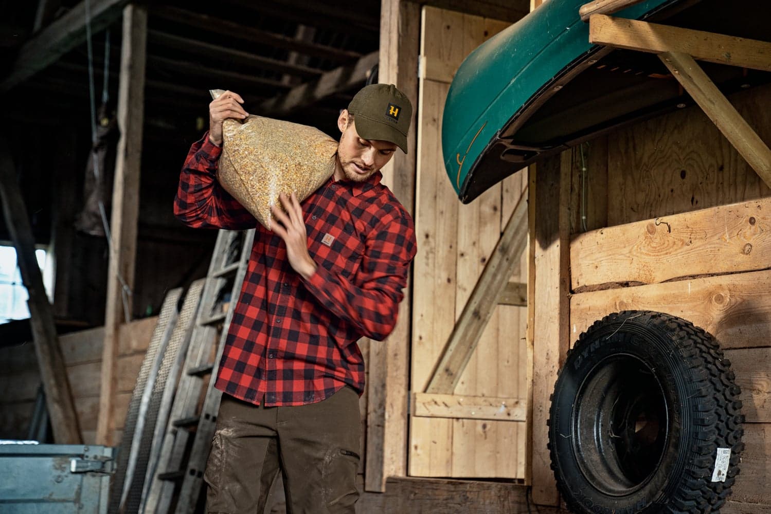 Härkila Skandinavisk L/S Red check, view: 4