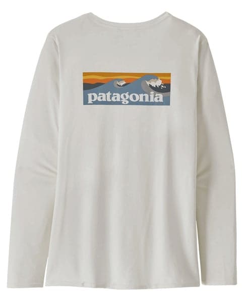 W's L/S Cap Cool Daily Graphic Shirt - Waters Boardshort Logo Light Plume Grey: White, view: 0