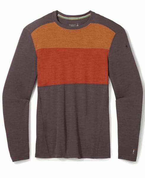 Men's Classic Thermal Merino Base Layer Colorblock Crew Shale Heather, view: 0