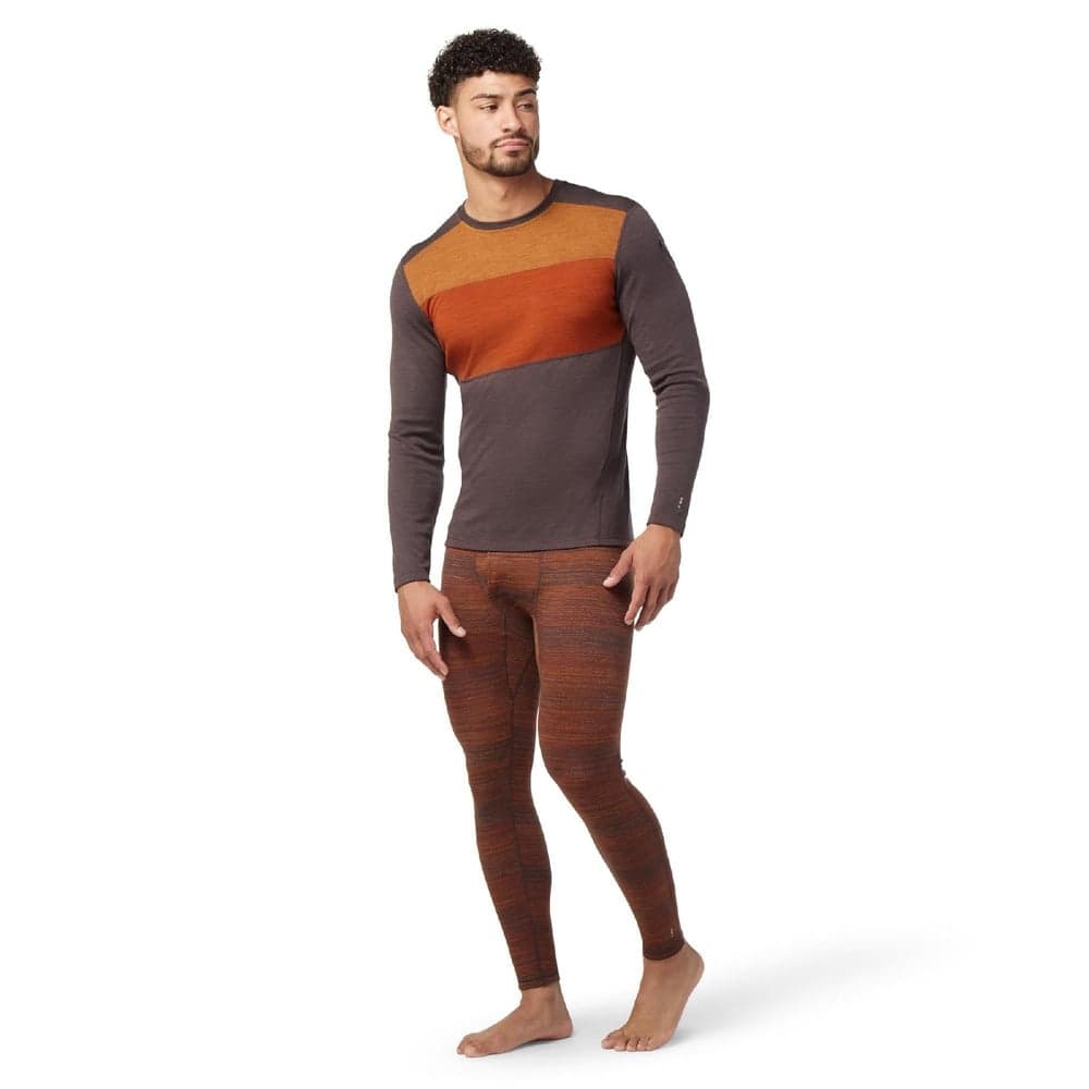 Men's Classic Thermal Merino Base Layer Colorblock Crew Shale Heather, view: 2