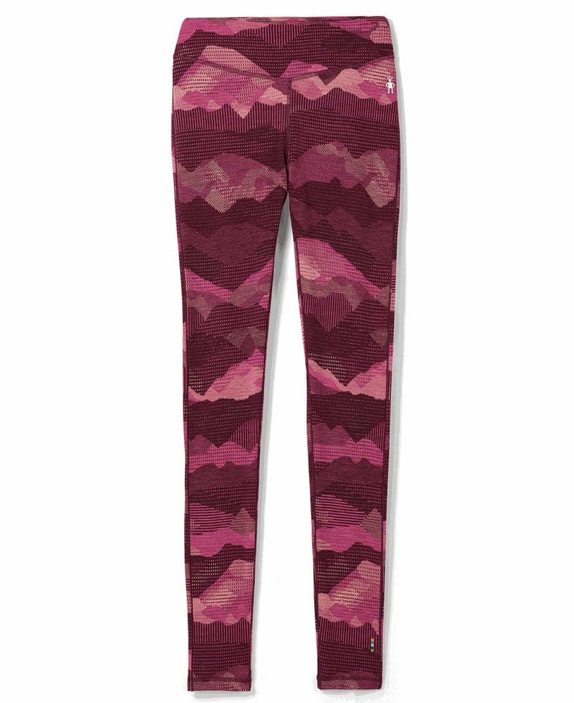 Women's Classic Thermal Merino Base Layer Pattern Bottom Festive Fuchsia Mountain Scape, view: 0