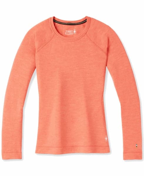 Women's Classic Thermal Merino Base Layer Crew Sunset Coral Heather, view: 0