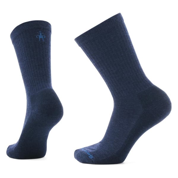 Everyday Solid Rib Crew Socks Deep Navy L, view: 0