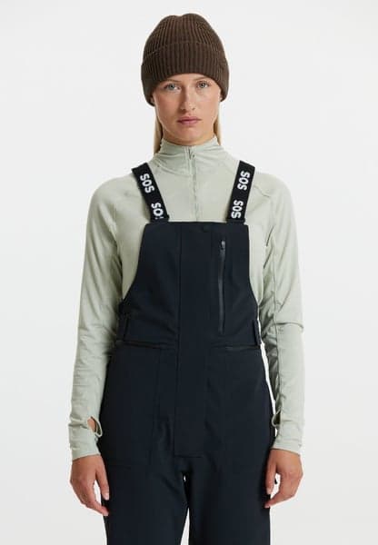 Lipno W Shell Bib Pants Black, view: 1