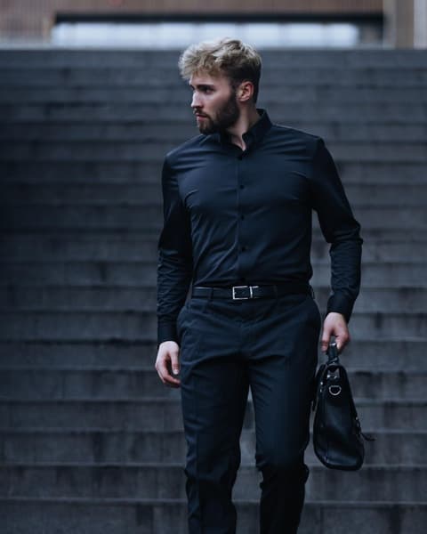 Marcus Slim Sky Blue All Black, view: 4