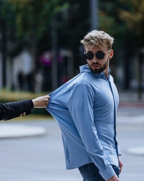 Marcus Slim Sky Blue Sky Blue, view: 1