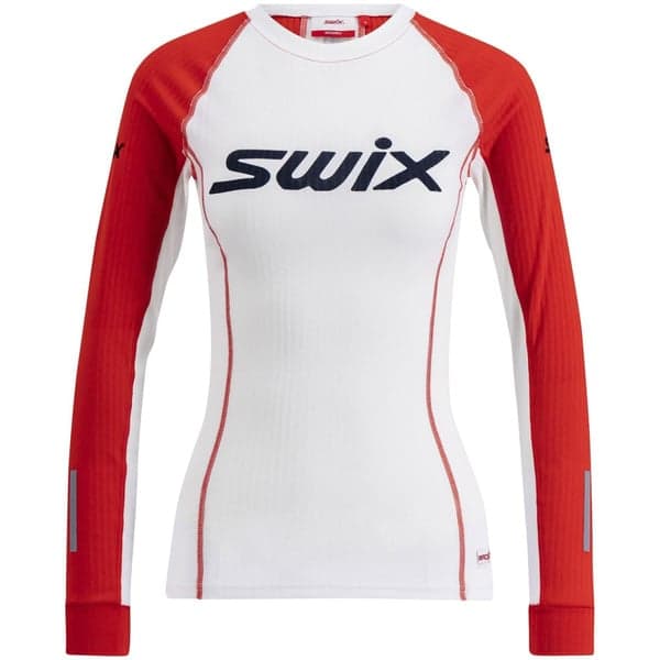 Roadline RaceX Long Sleeve W Bright White/Fiery Red, view: 0