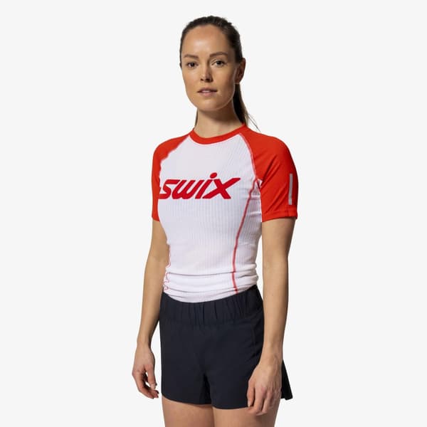 Roadline RaceX Short Sleeve W Bright White/Fiery Red, view: 3