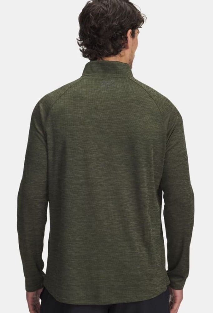 Tech Textured 1/2 Zip Marine Od Green, view: 1