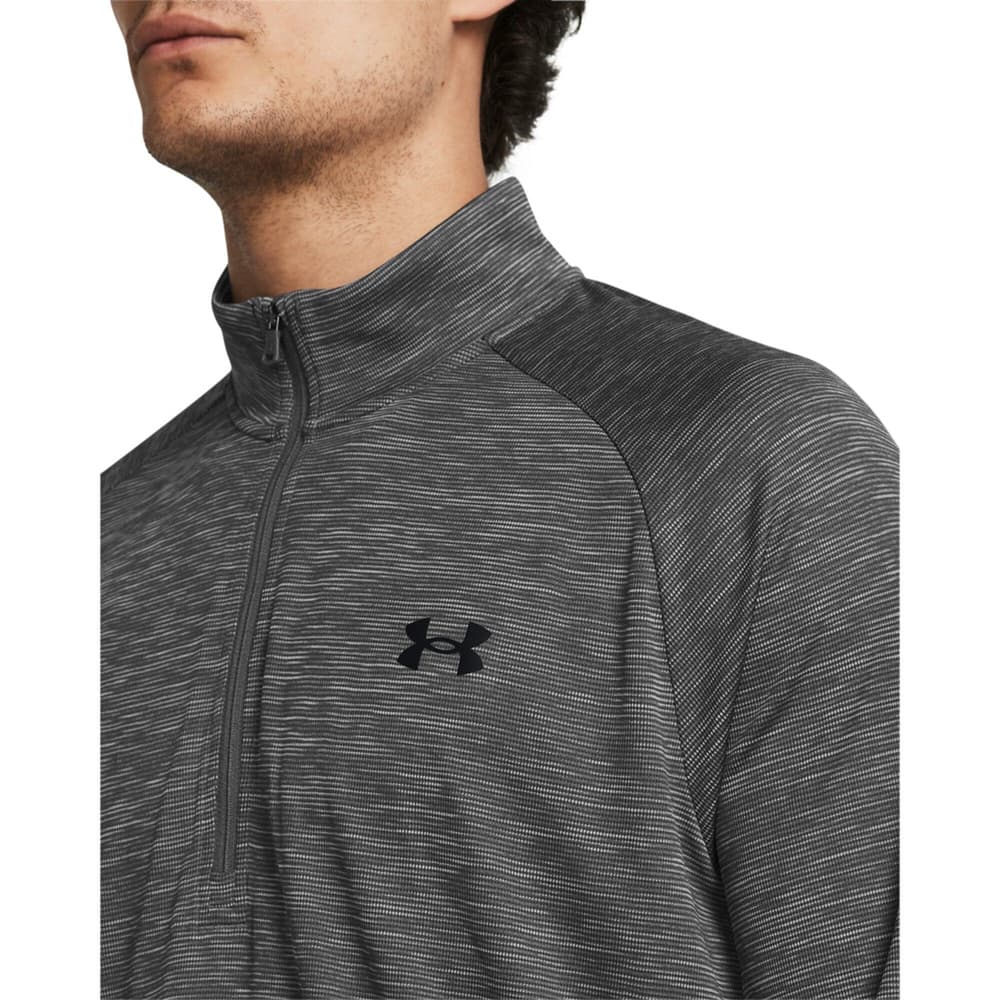 Tech Textured 1/2 Zip Castlerock, view: 2