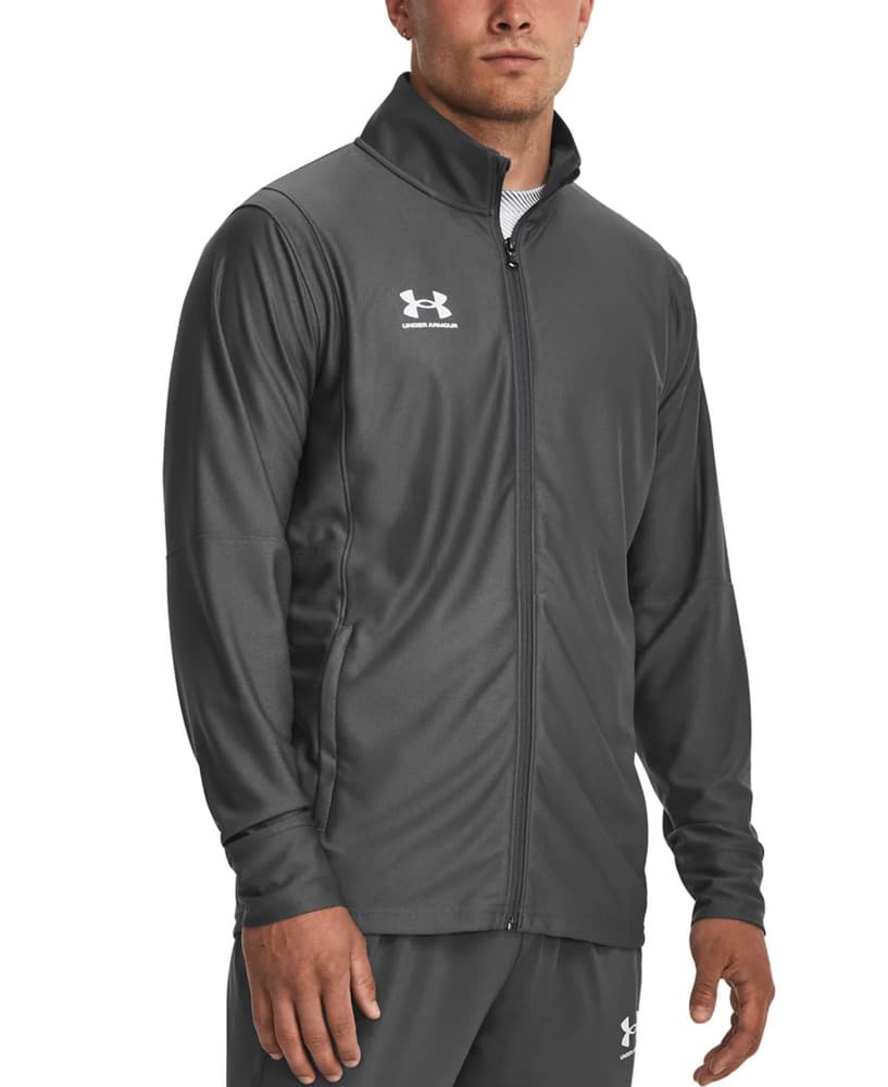 UA M's Ch. Track Jacket Castlerock Light Heather, view: 1