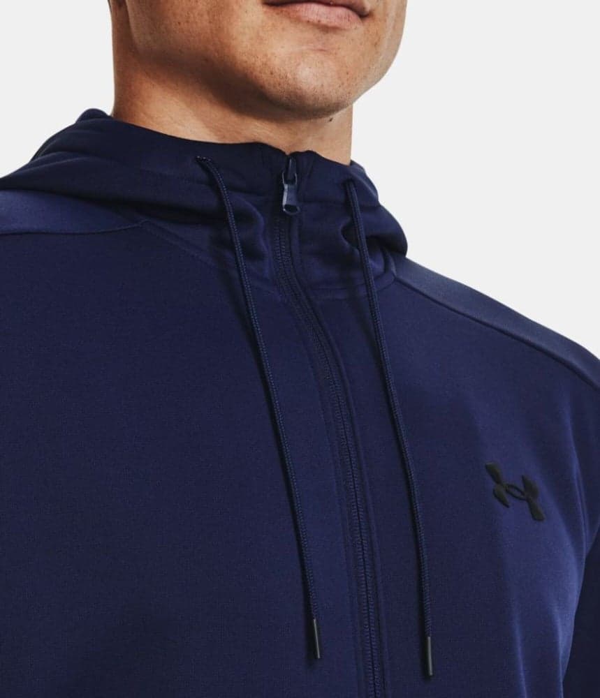UA Armour Fleece FZ Hoodie Midnight Navy, view: 3