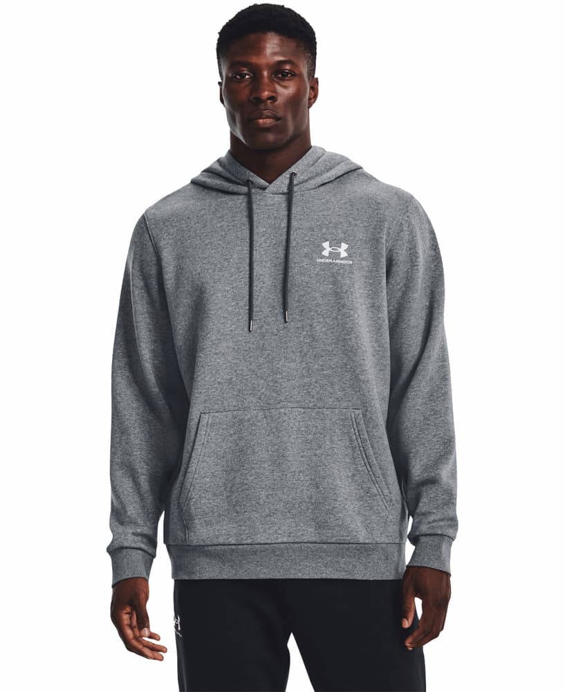 Essential Fleece Hoodie Pitch Gray Medium Heather/White, view: 0