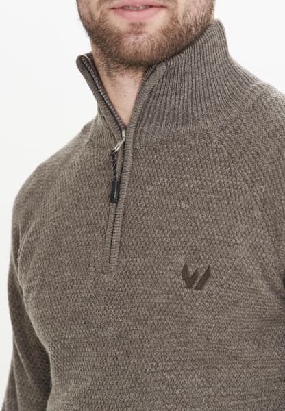 Santus M half Zip Knit Dark Grey Melange, view: 2