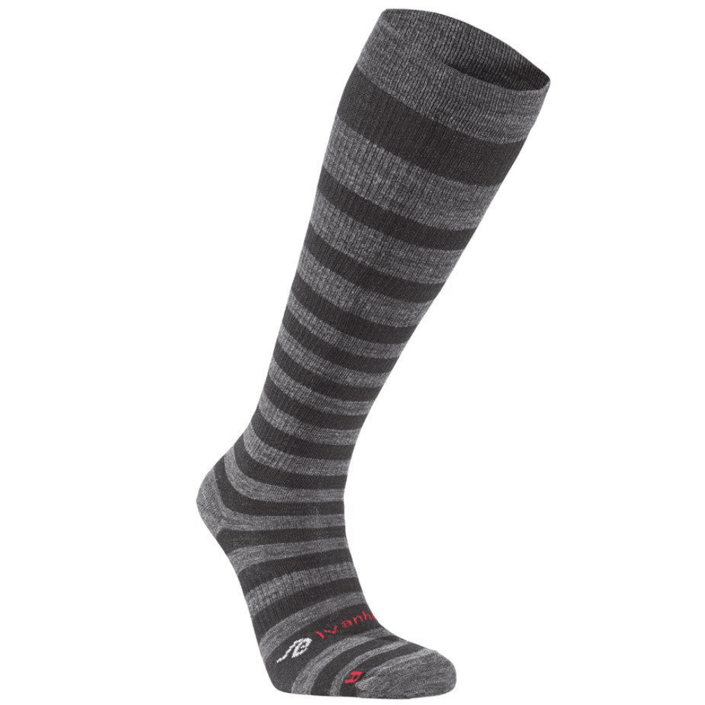 M's Wool Sock Compression Stripe Black, view: 0