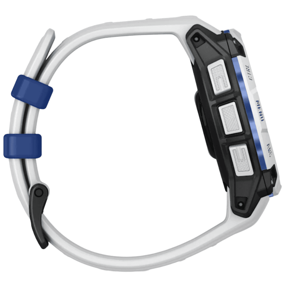 Instinct 3 - 45 mm, Solar Whitestone With Whitestone/Bolt Blue Silicone Band, view: 15