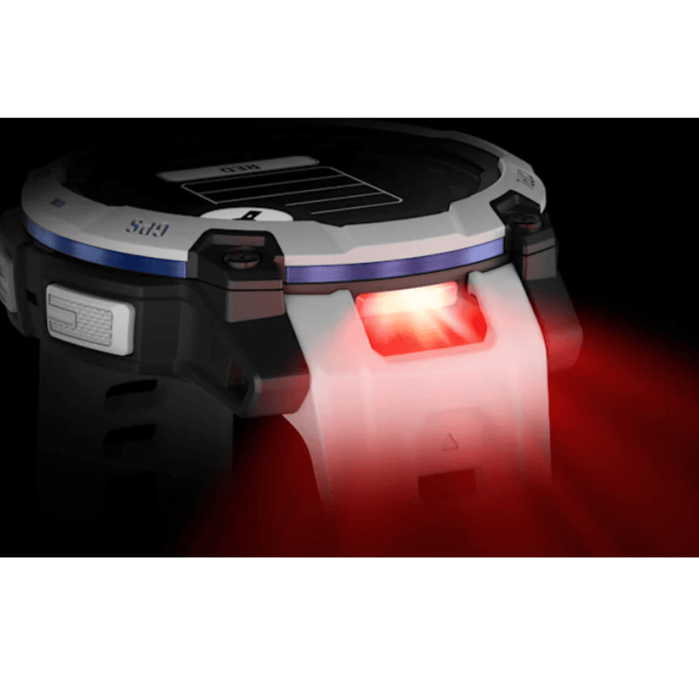 Instinct 3 - 45 mm, Solar Whitestone With Whitestone/Bolt Blue Silicone Band, view: 13