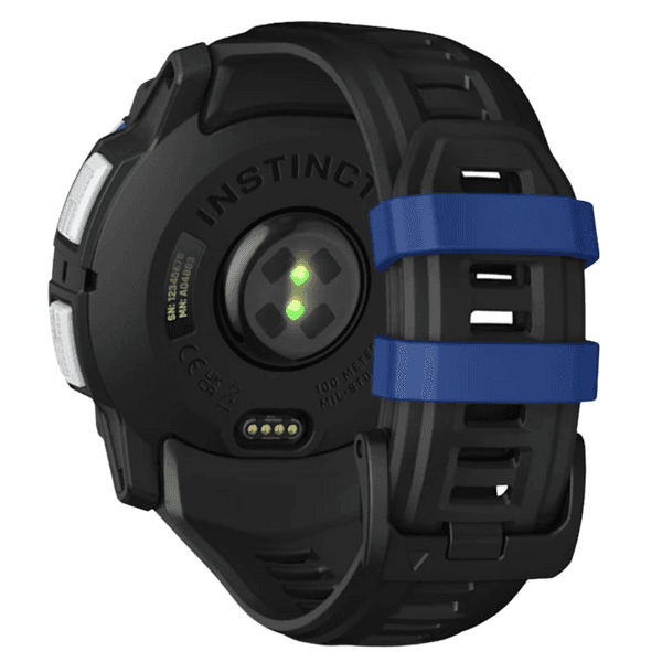 Instinct 3 50 mm, Solar Whitestone With Black/Bolt Blue Silicone Band, view: 9