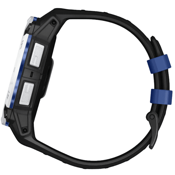 Instinct 3 50 mm, Solar Whitestone With Black/Bolt Blue Silicone Band, view: 10