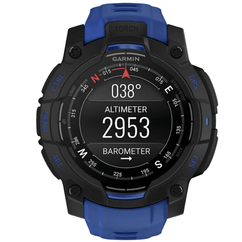 Instinct 3 - 45 mm, Amoled Black With Bolt Blue/Black Silicone Band, view: 7