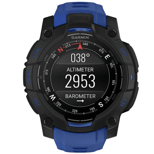 Instinct 3 - 45 mm, Amoled Black With Bolt Blue/Black Silicone Band, view: 7