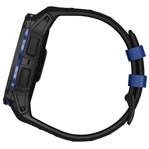 Instinct 3 50 mm, Amoled Black With Black/Bolt Blue Silicone Band, view: 8