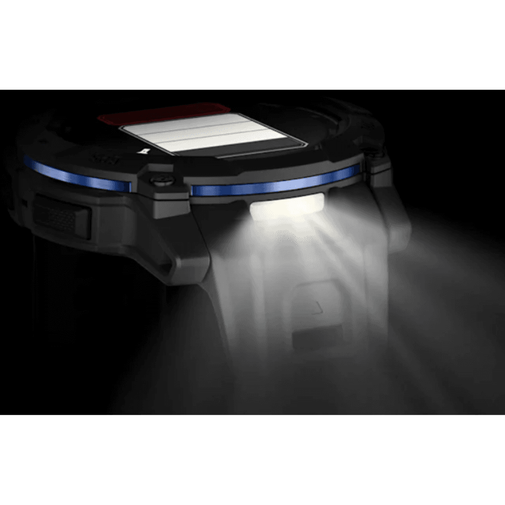 Instinct 3 50 mm, Amoled Black With Black/Bolt Blue Silicone Band, view: 5