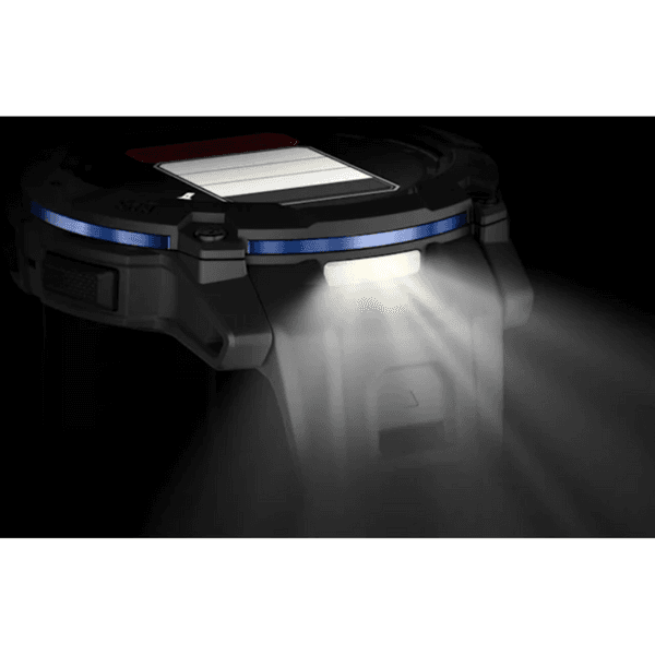 Instinct 3 50 mm, Amoled Black With Black/Bolt Blue Silicone Band, view: 5