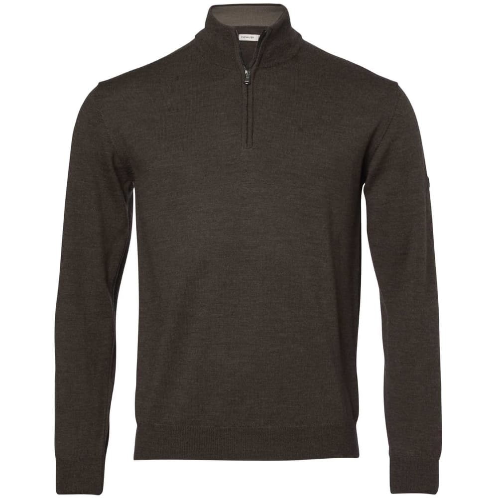 Aston Half Zip Merino Pullover Men Dark Green, view: 0