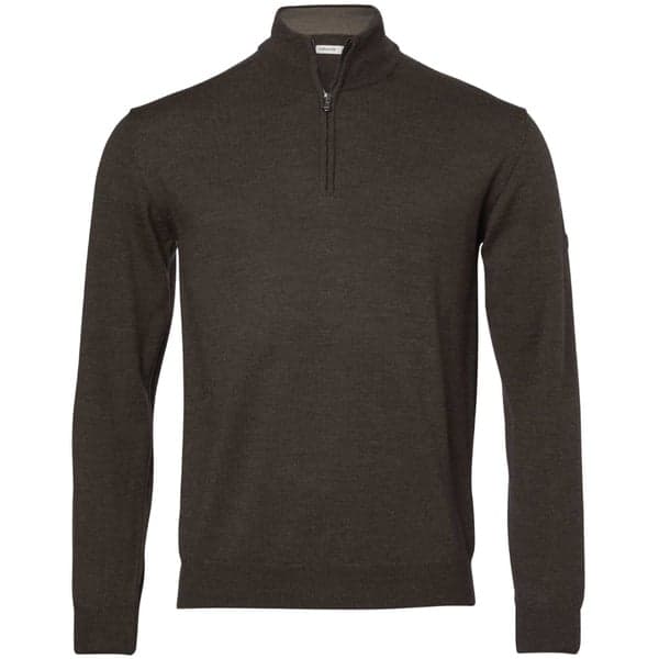 Aston Half Zip Merino Pullover Men Dark Green, view: 0