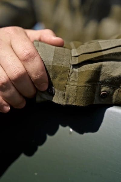 Scandinavian L/S Unisex Dark Olive Check, view: 3