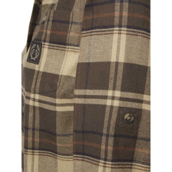 W's Heron Flannel Shirt Soil Brown Checked, view: 2