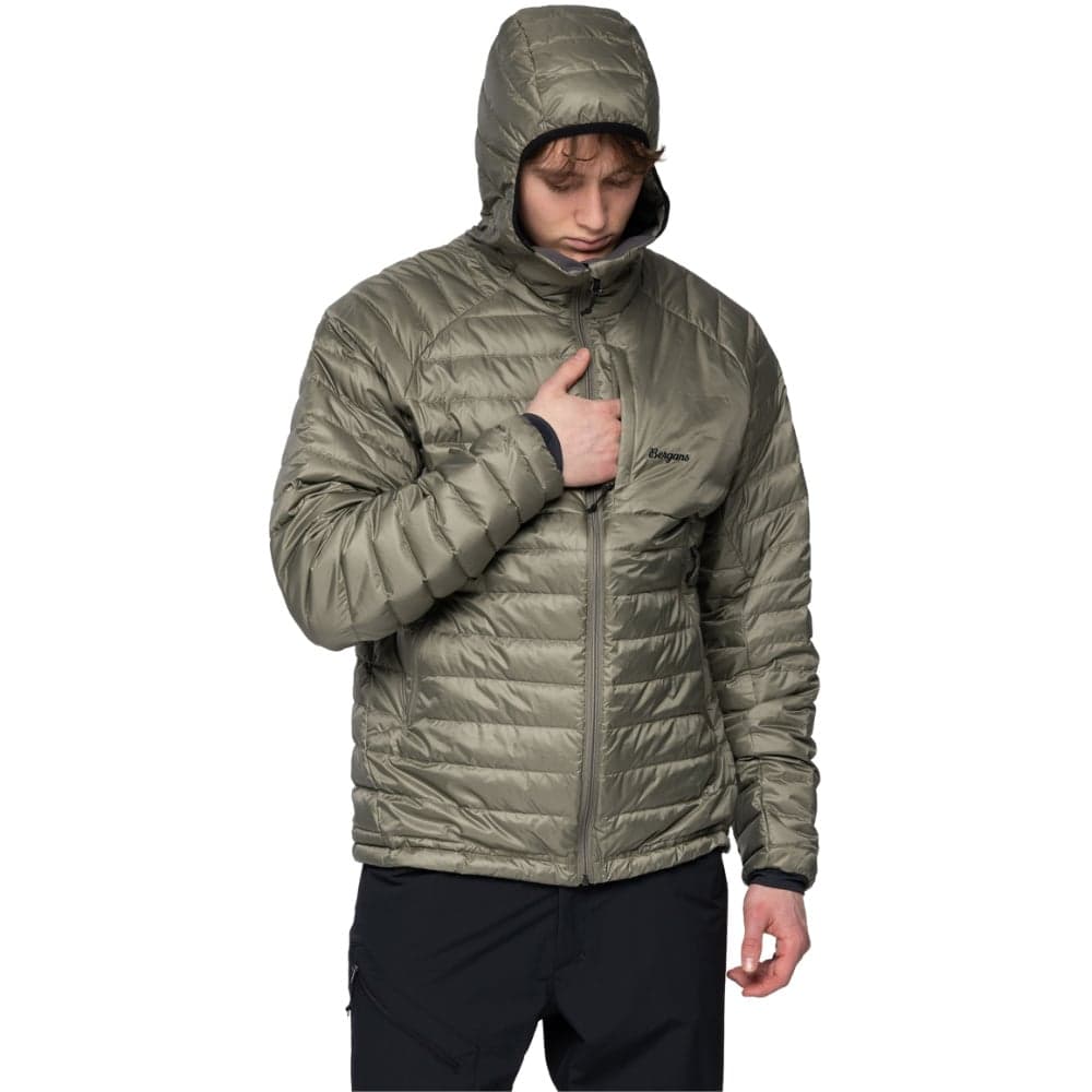 M's Vaagaa Light Down Jacket Hood Green Mud, view: 4