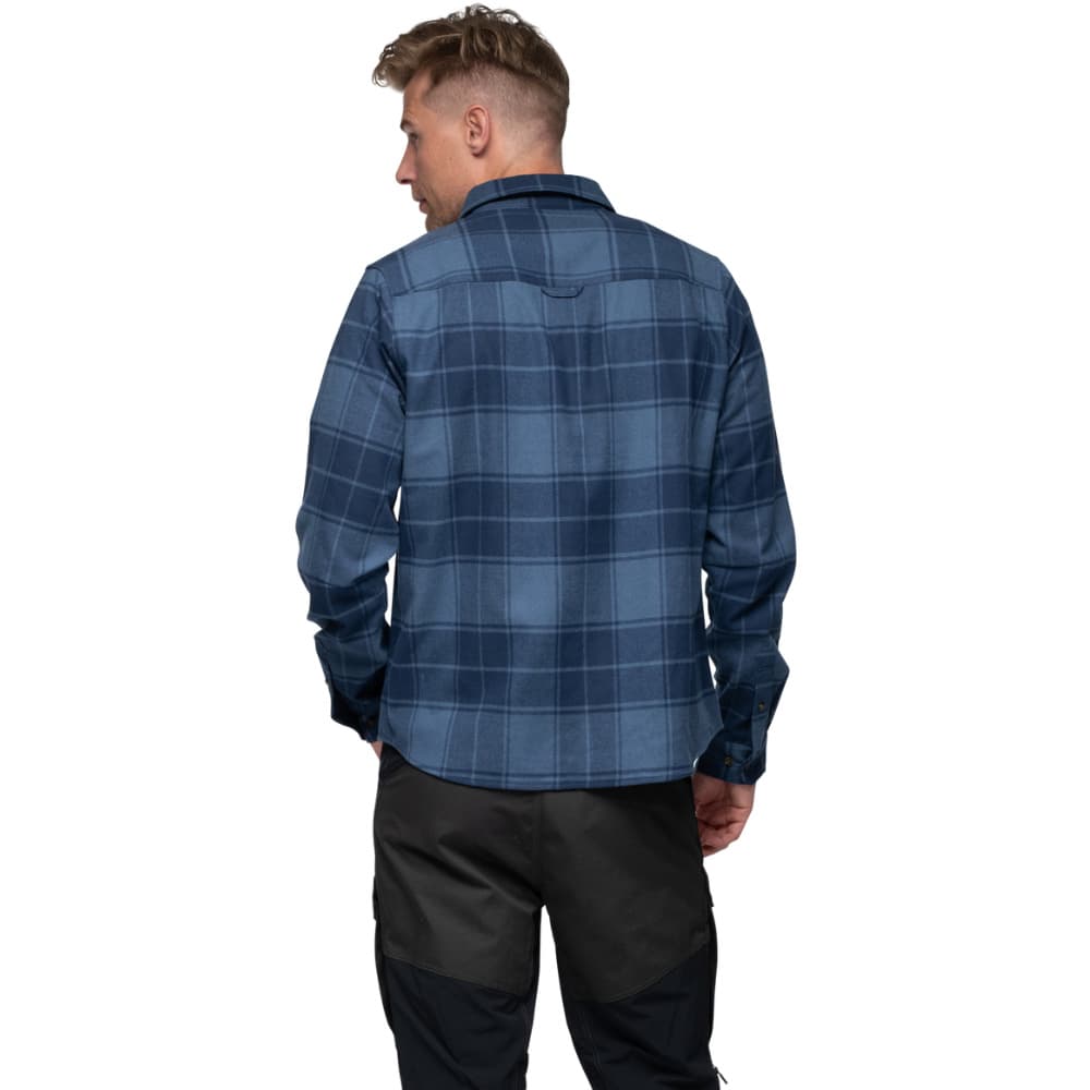 M's Nordmarka Flannel Shirt Granite Blue/Navy Blue Check, view: 3