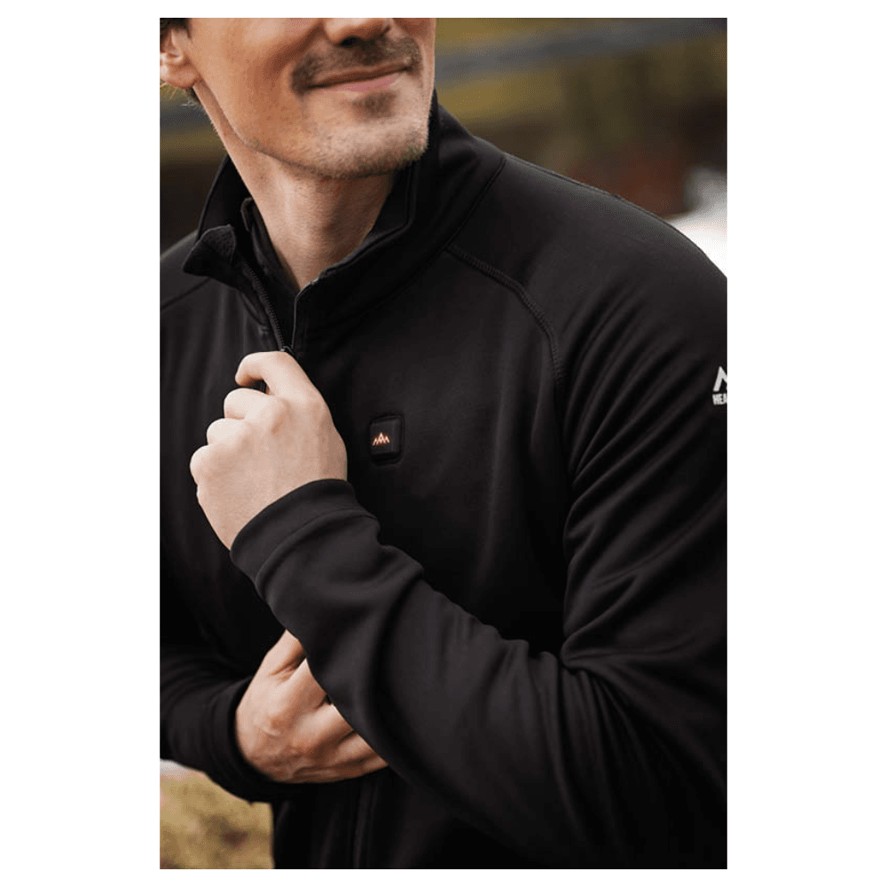 Heatx Heated Fleece Sweater Mens Black, view: 7
