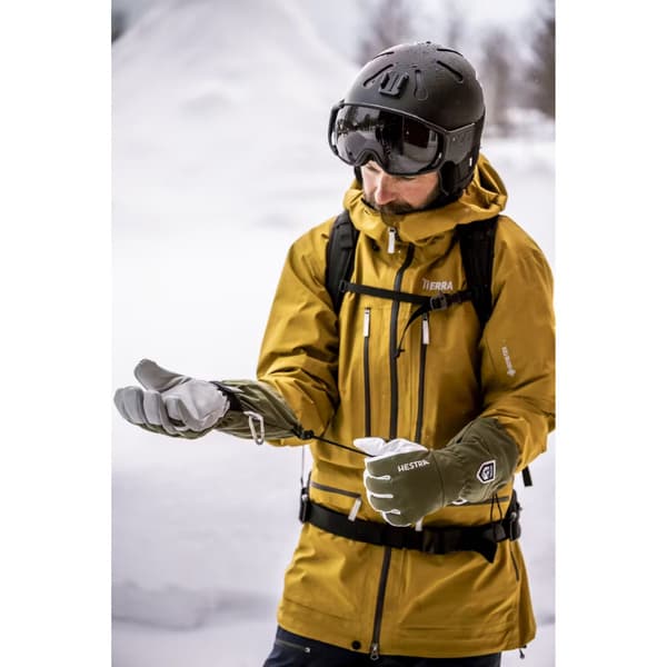 Army Leather Heli Ski 5 Finger Olive, view: 7