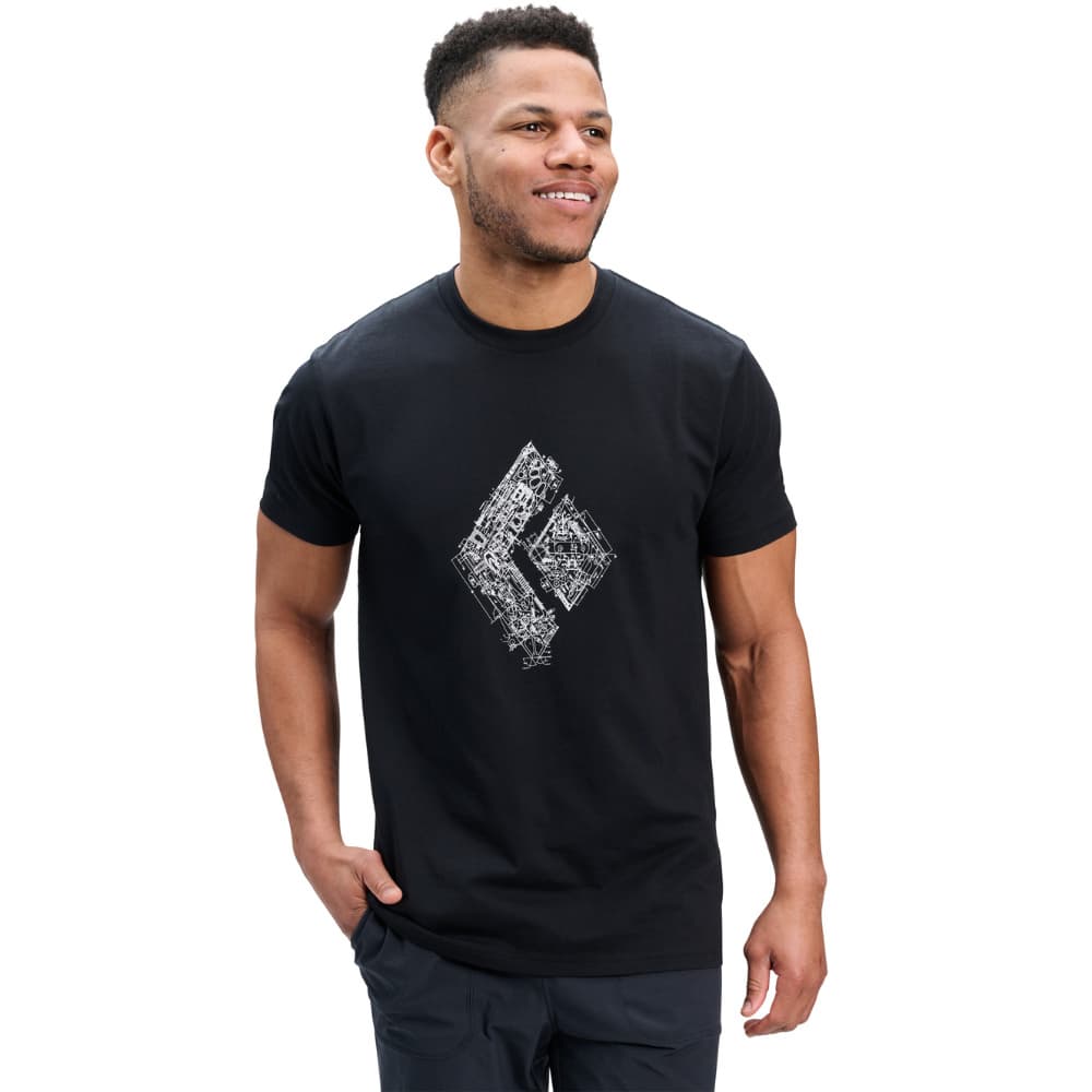 M's Engineered Diamond SS Tee Black, view: 2